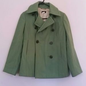 Green J crew Peacoat