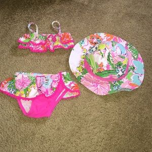 Lilly Pulitzer for target 12M bikini w Sunhat