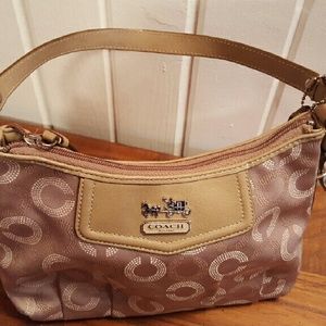 Coach Madison Dotted Op Art pouch in Khaki