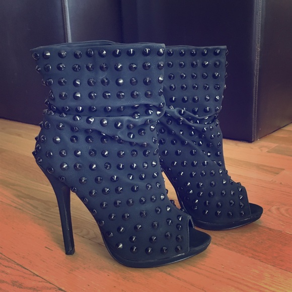 Studded Black Bootie