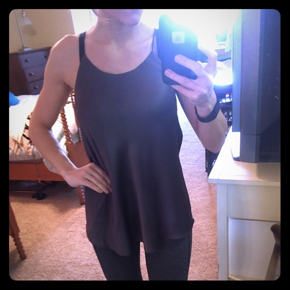 Naked zebra charcoal gray top