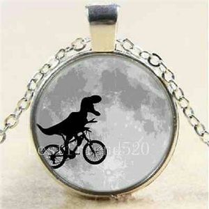Dinosaur bike Necklace.