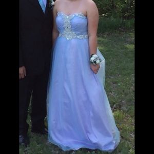 LAST MARKDOWN pastel purple/baby blue formal gown