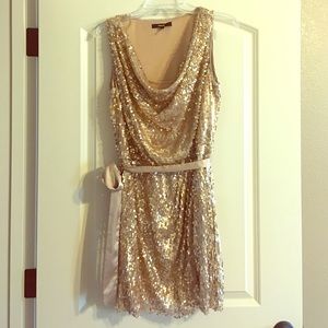 Gold Sequin boutique dress