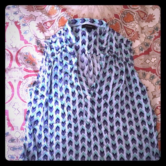 ‼️final price‼️ cute navy and mint arrow tank