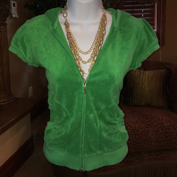 Juicy Couture shirt sleeve terry cloth hoodie! 🍀