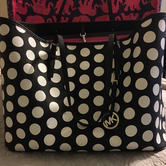 Michael Kors Large Polka Dot Tote