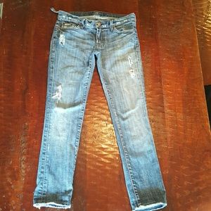 7 for all mankind distressed Roxanne jeans 27