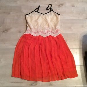Coral and white dress -- never worn