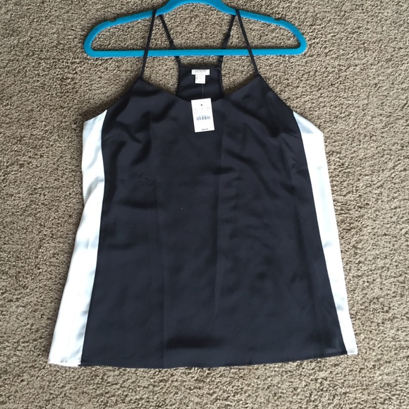 Silky black and white shirt