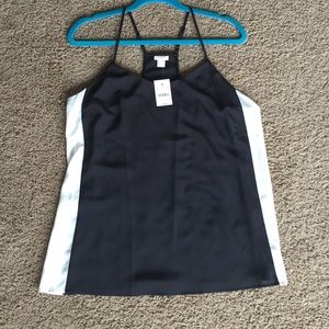 Silky black and white shirt