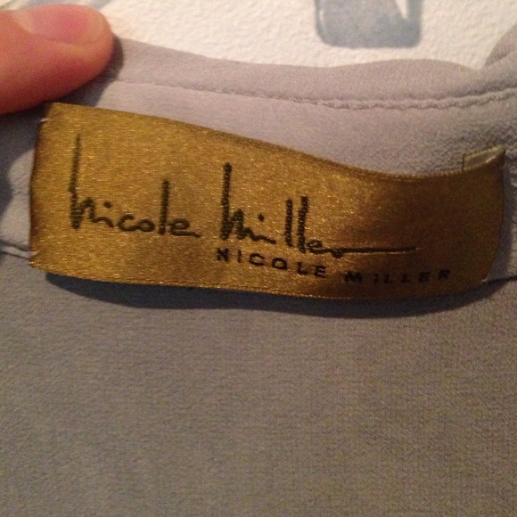 Distressed Nicole Miller button down blouse - Picture 3 of 4