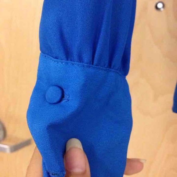 J. Crew xxs cobalt blue blouse - Picture 2 of 3