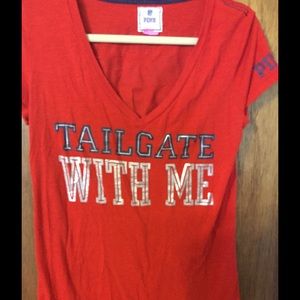 Victoria secrets pink patriots tee shirt