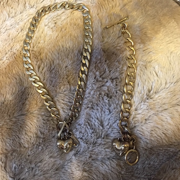 Juicy Couture Gold charm bracelet and necklace