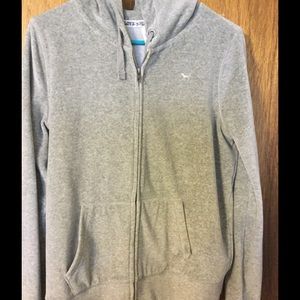 Victoria secret pink velour full zip hoodie