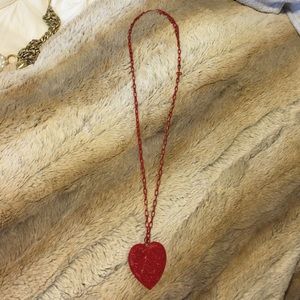 Red long heart chain