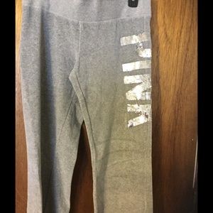Victoria secrets pink velour sweatpants