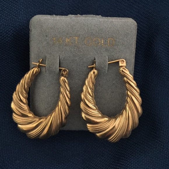 14K Gold Loop Earrings