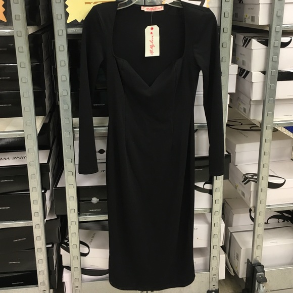 Jersey Fitted Long Sleeve Bodycon Dress