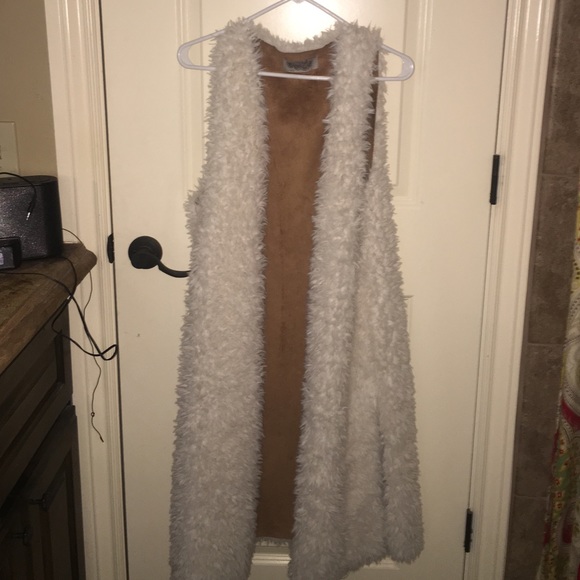 Long fur cardigan