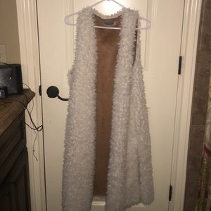 Long fur cardigan