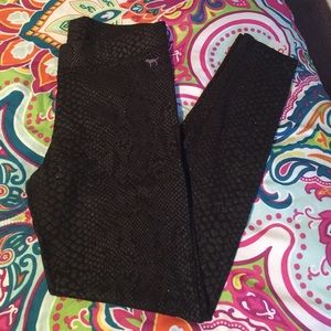 VS pink glittery snake print legging