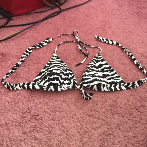 Victoria's Secret zebra triangle bikini top