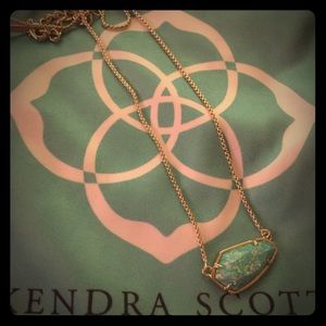 Kendra Scott Cami Necklace in Aqua Kyocera opal