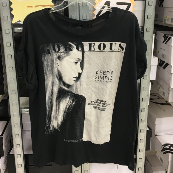 Zara Short Sleeve Print Top