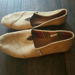 Natural Burlap Canvas Toms