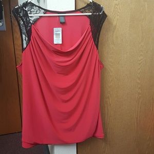 Torrid Lace Shoulder Blouse