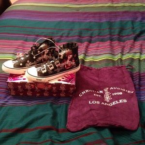 Christian Audigier high too shoes NWT