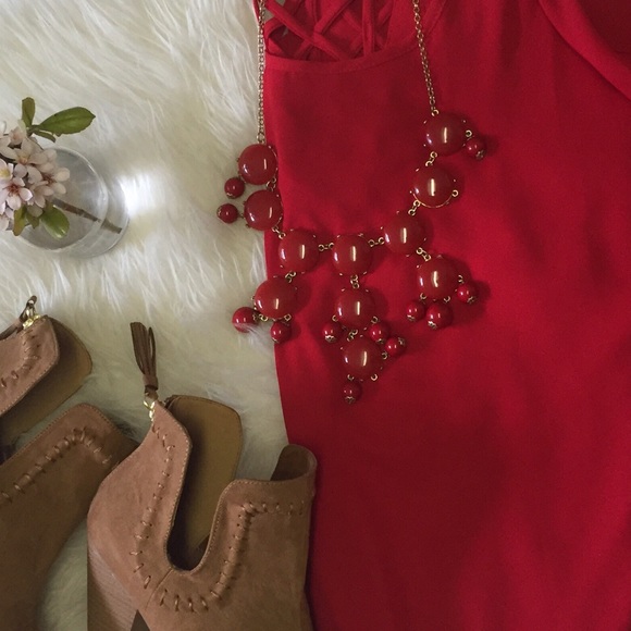 🎉SALE!🎉♥J.Crew Red bubble Necklace!! ♥️