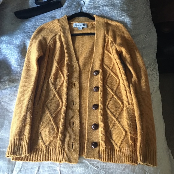 Mustard yellow cardigan