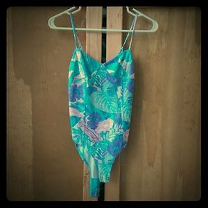 Hawaiian print bodysuit