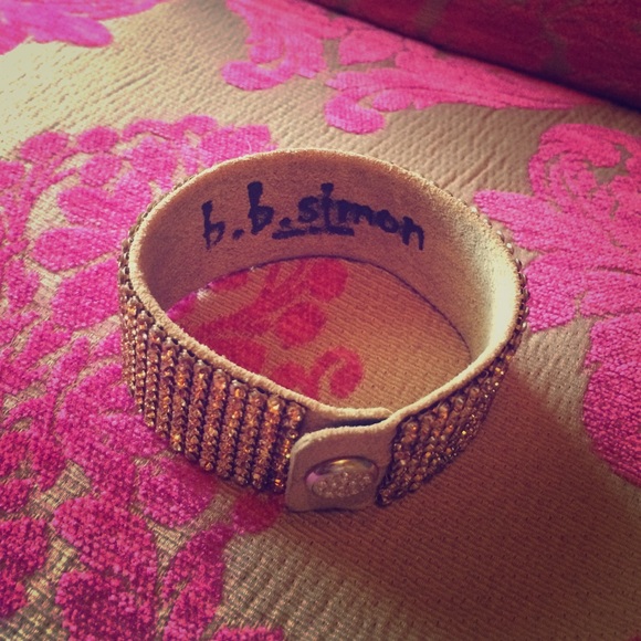 B.B. Simon Mesh Cuff- 10 Row- Gold