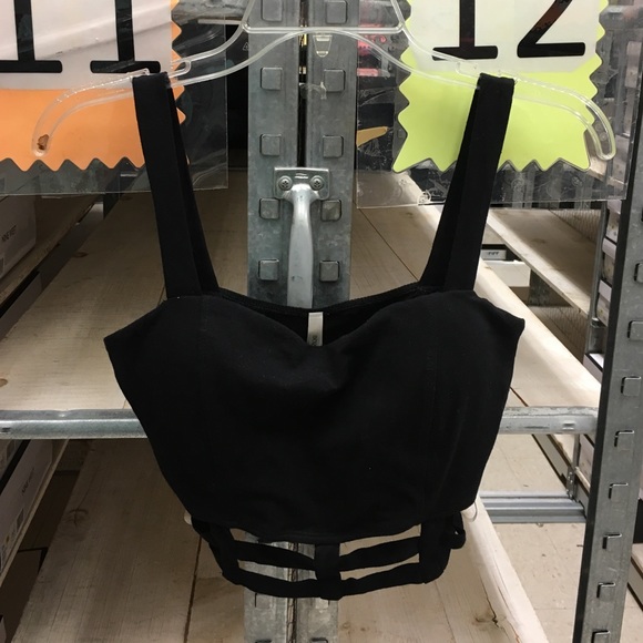 Spaghetti Strap Caged Sweetheart Crop Top