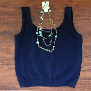 St. John Knit Shell (Navy Blue)