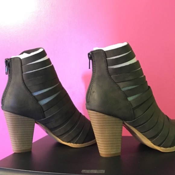 Vegan Leather Strappy Boho Booties. - Picture 2 of 3