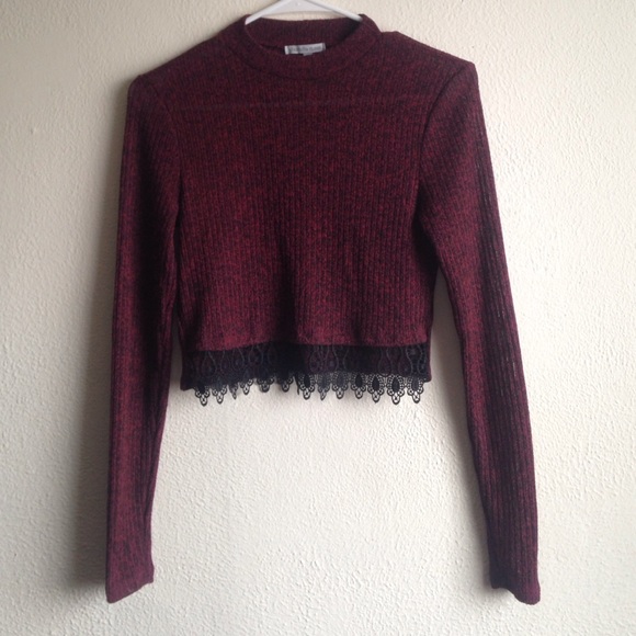 Maroon Crop Top