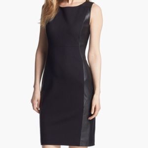 Classiques Entier Leather and Ponte Dress