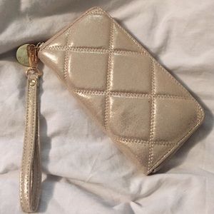 Gold Wristlet Wallet