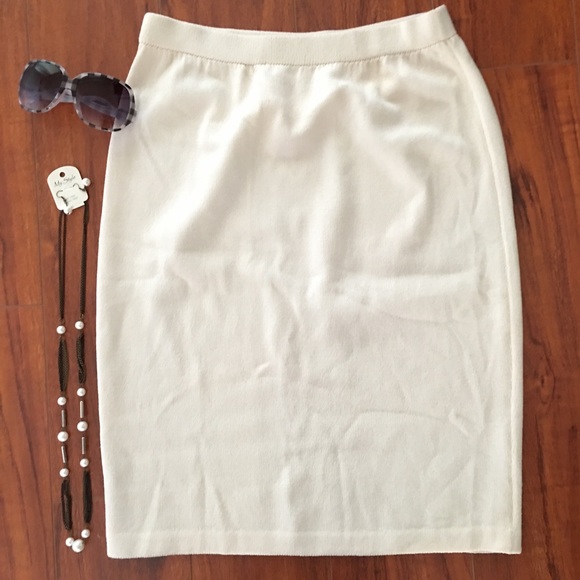 St. John Skirts St John Knit Skirt Cream Poshmark