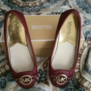 Burgundy MK loafers