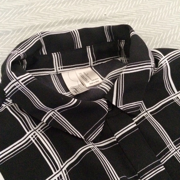 Checked cropped shirt - Picture 4 of 4