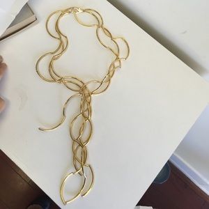 Nest jewelry gold plated twisted necklace