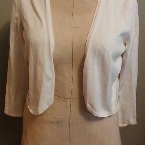 Ann Taylor quarter sleeves off white