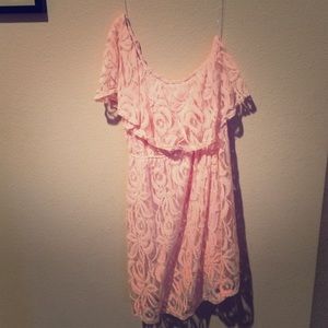NWT pink lace dress.