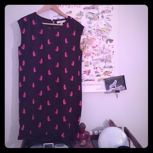 Cute Ann Taylor loft cat printed tunic dress.